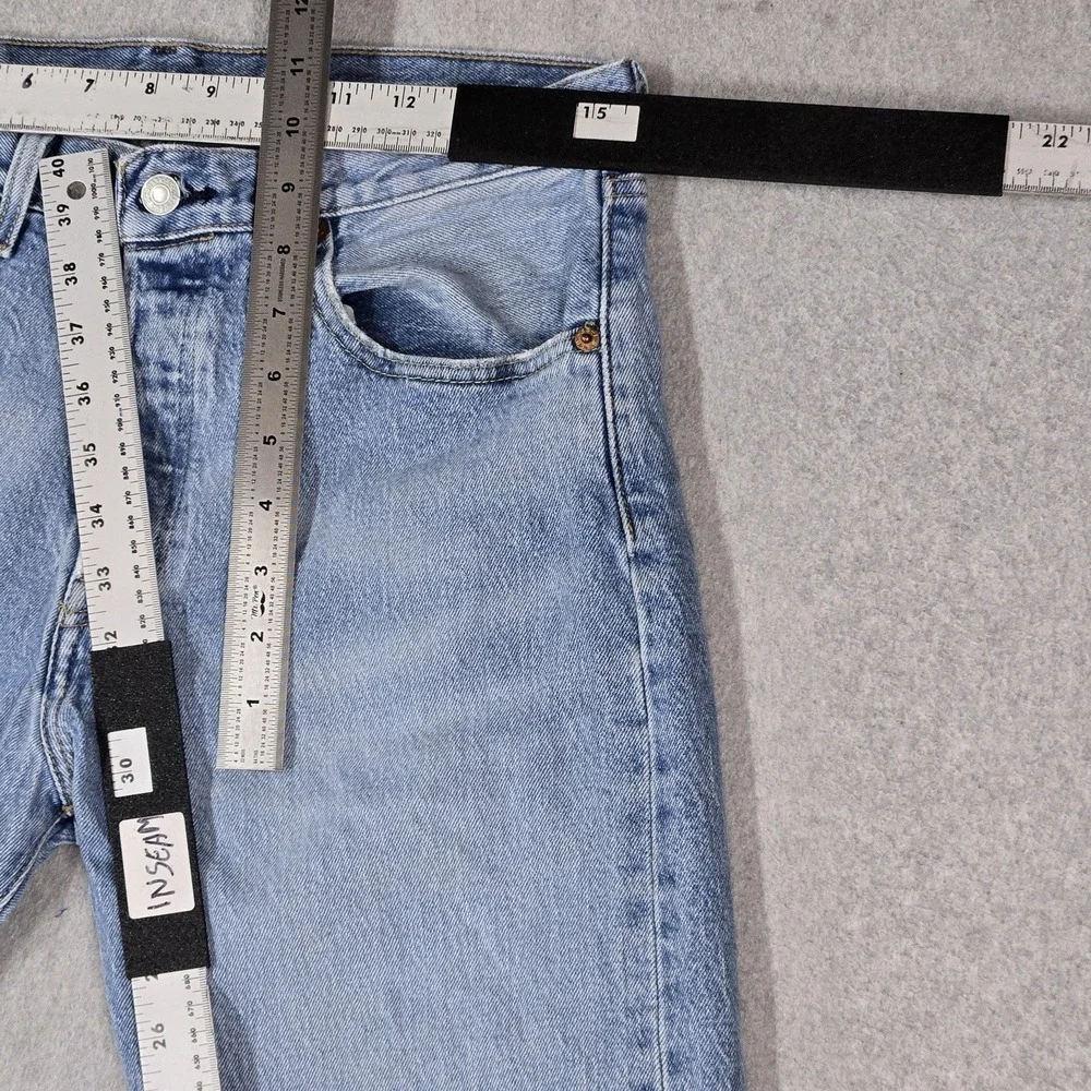 Levi's 501 Men Jeans 30X32 Light Blue Denim Original Fit Straight Leg 30